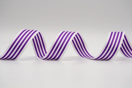 Стрічка з фіолетовими смужками з класичними лініями - K1748-776